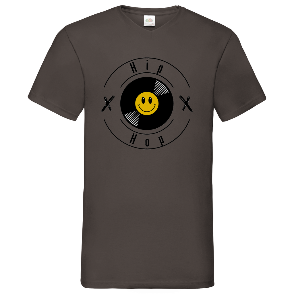 HipHop smily - V-Neck T-Shirt