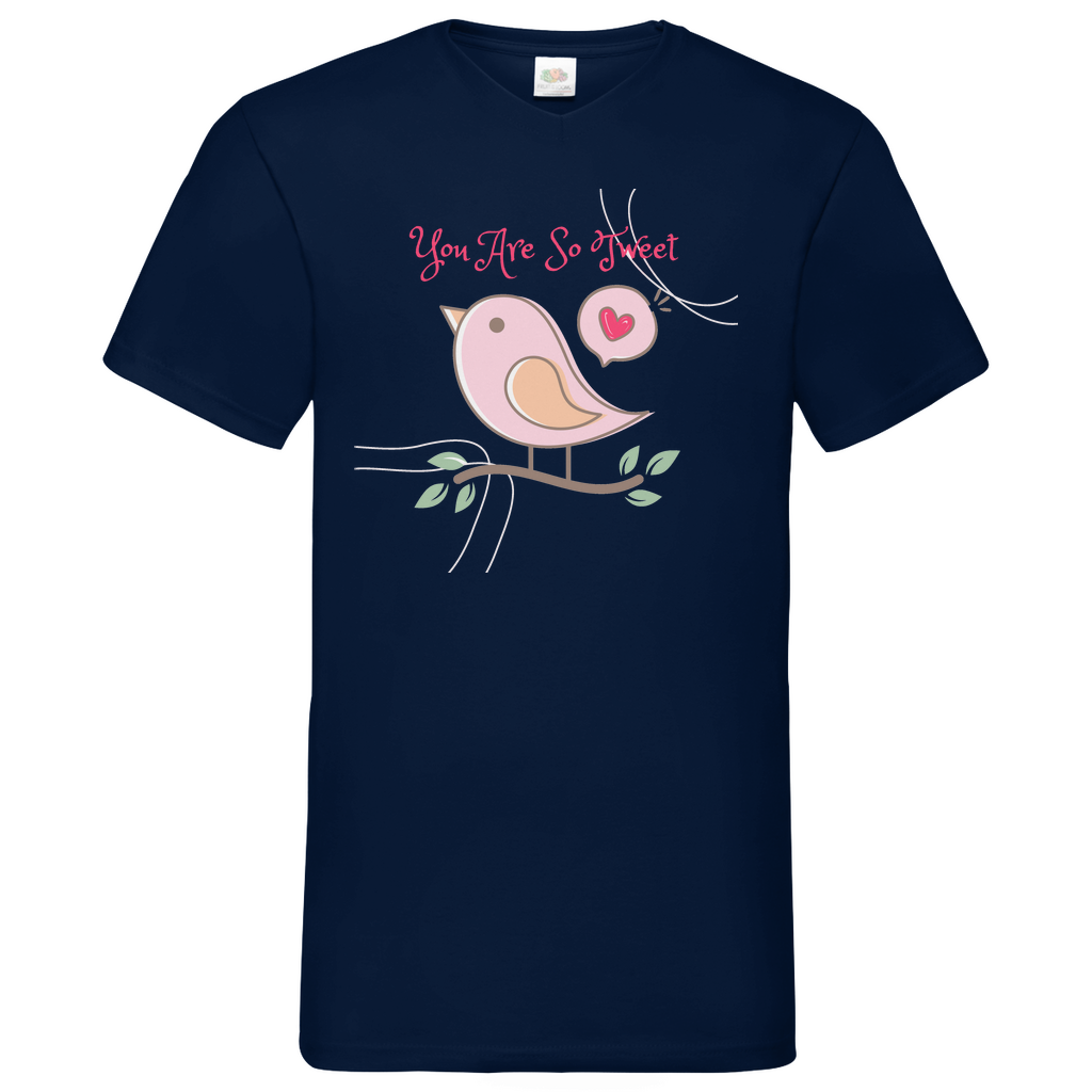 Sweet Heart Bird - V-Neck T-Shirt