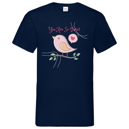 Sweet Heart Bird - V-Neck T-Shirt