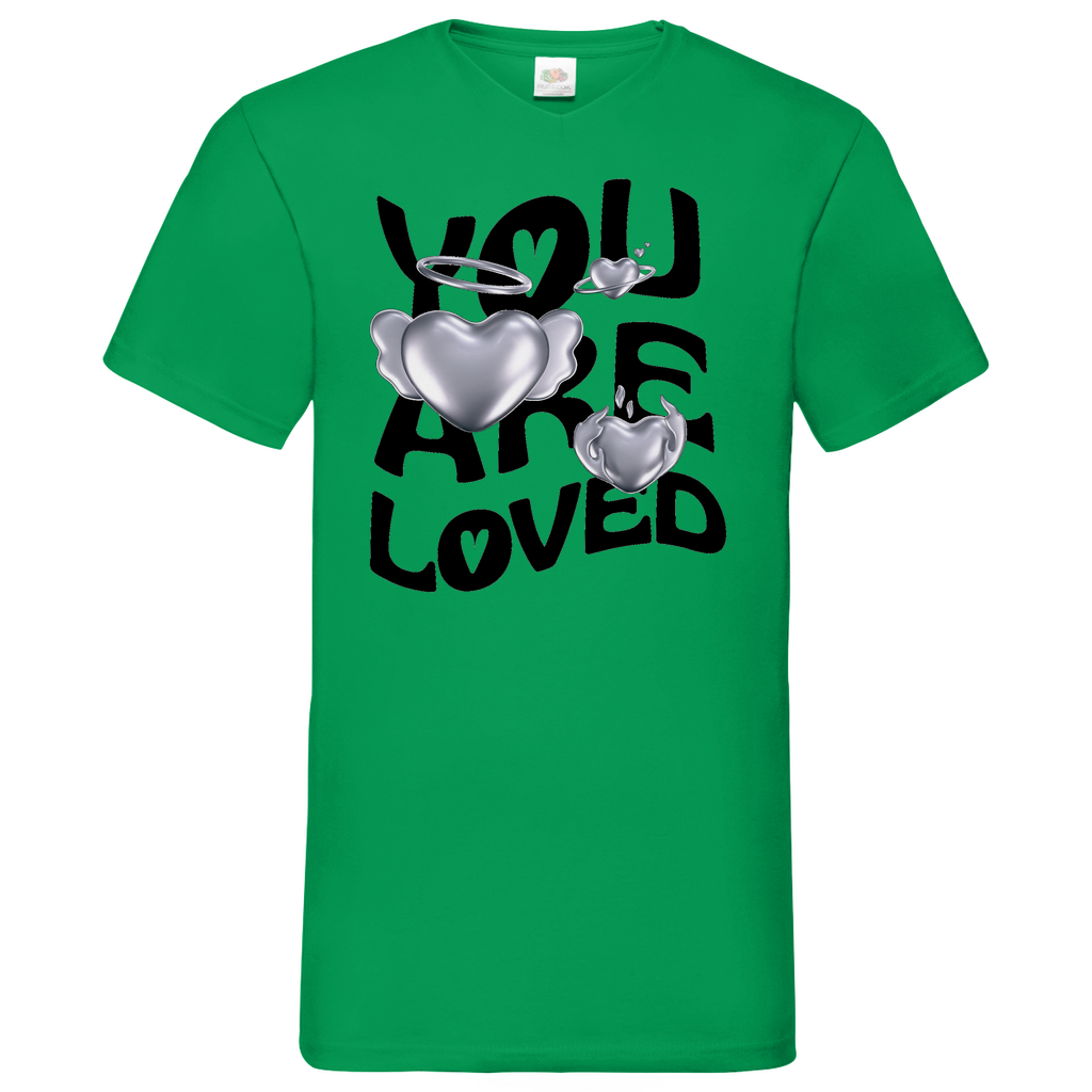 You are loved - V-Neck T-Shirt bright