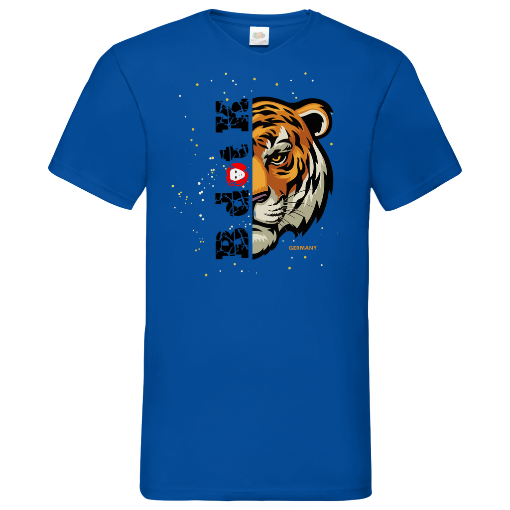 Tiger B dot K - V-Neck T-Shirt bright