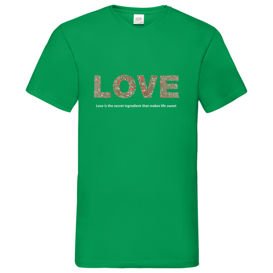 Love - V-Neck T-Shirt dark
