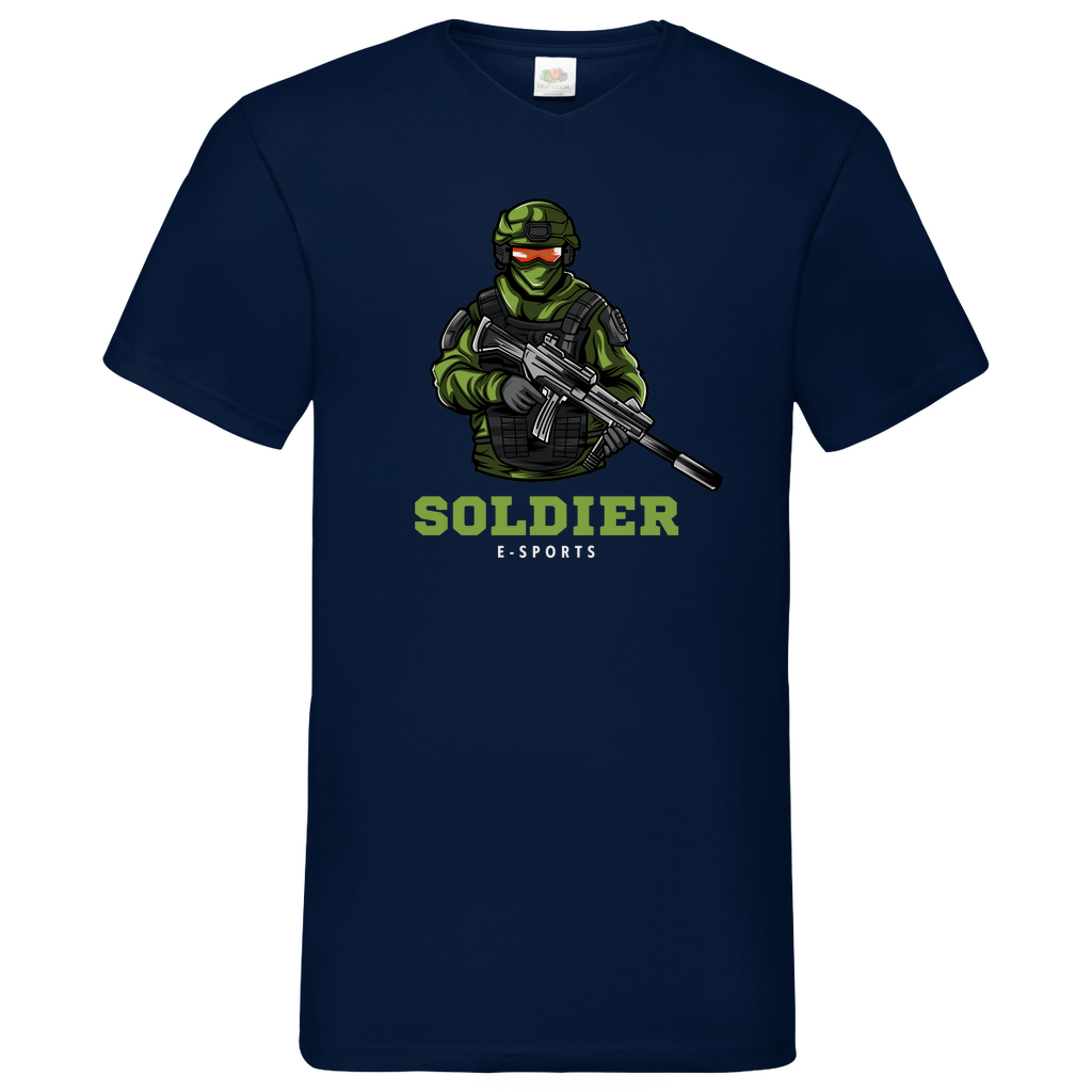 Soldier - V-Neck T-Shirt - dark