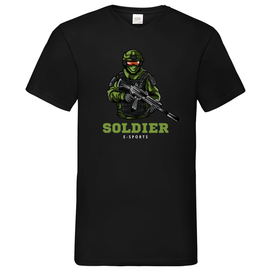 Soldier - V-Neck T-Shirt - dark