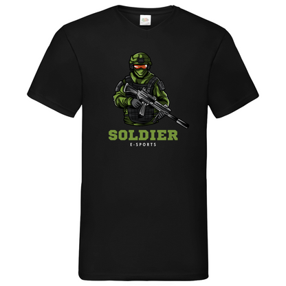 Soldier - V-Neck T-Shirt - dark