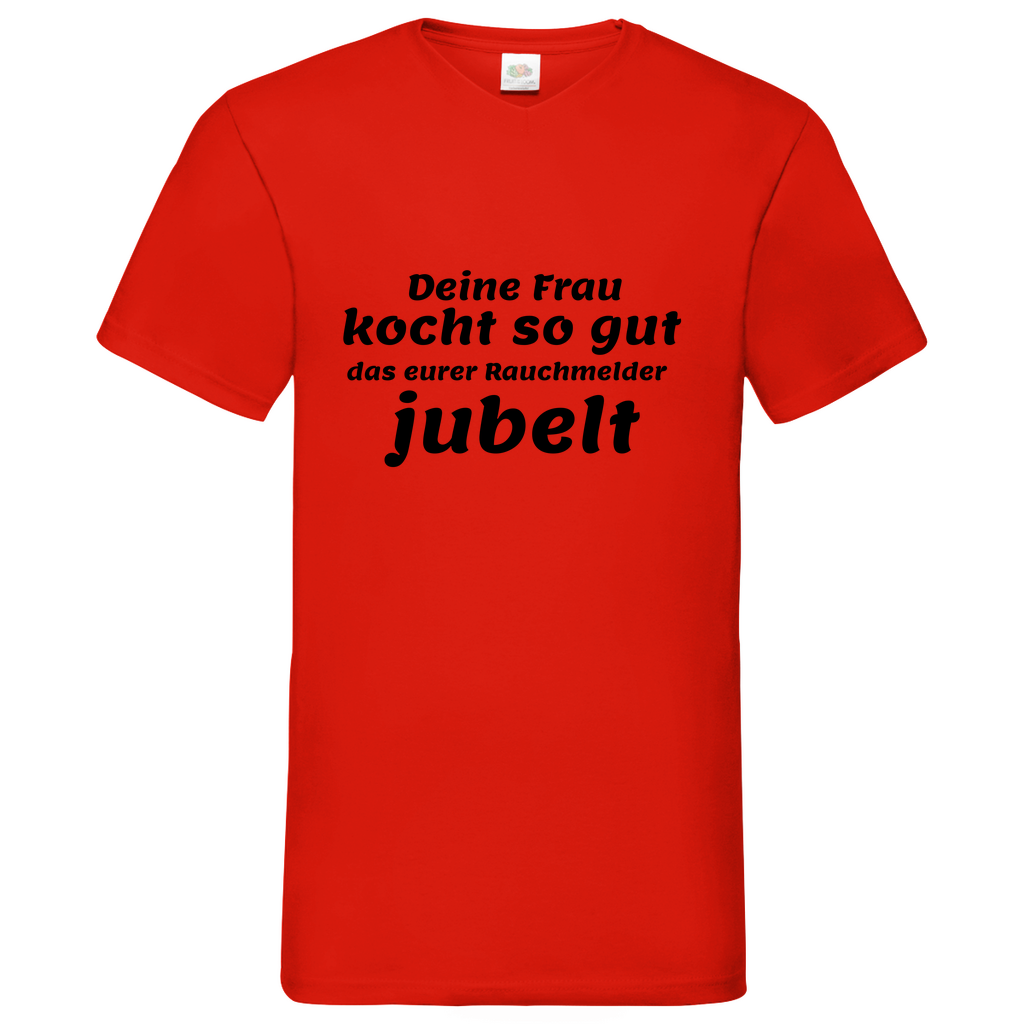 Rauchmelder - V-Neck T-Shirt bright