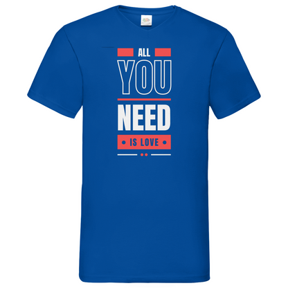 All you need is love - V-Neck T-Shirt dark