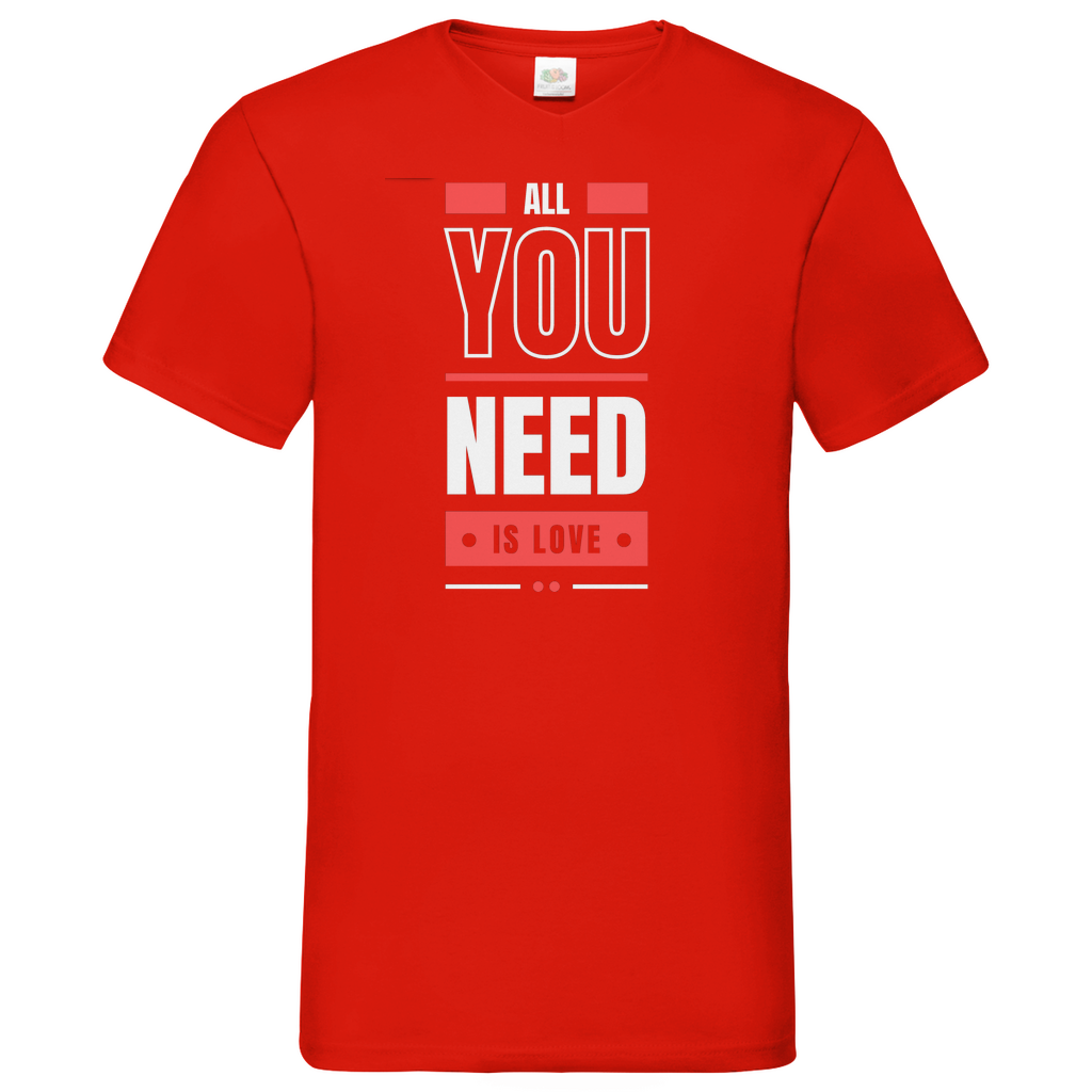 All you need is love - V-Neck T-Shirt dark
