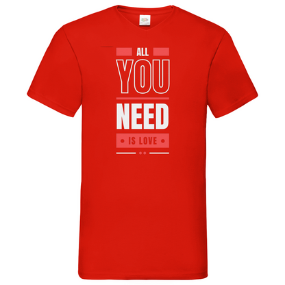 All you need is love - V-Neck T-Shirt dark