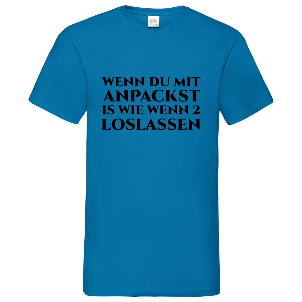 Anpacken - V-Neck T-Shirt bright
