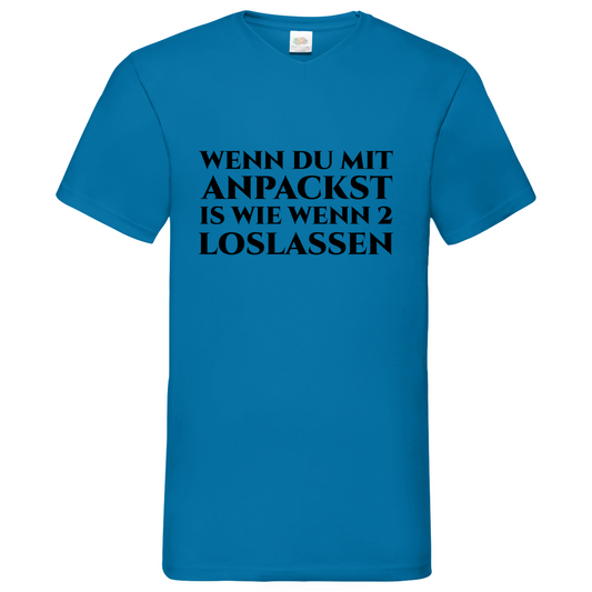 Anpacken - V-Neck T-Shirt bright