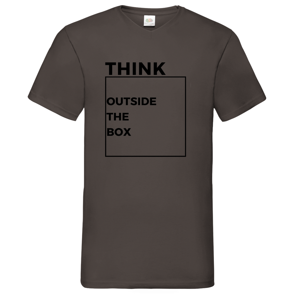 Think out of the Box - V-Neck T-Shirt bright