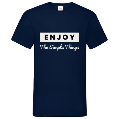 Simple Thinks- V-Neck T-Shirt dark