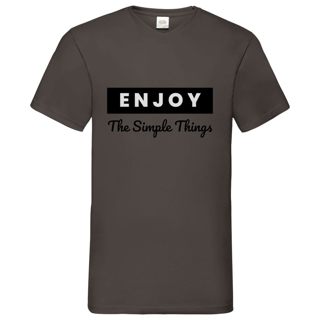 Think out of the Box- V-Neck T-Shirt dark