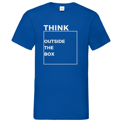 Think out of the Box- V-Neck T-Shirt dark