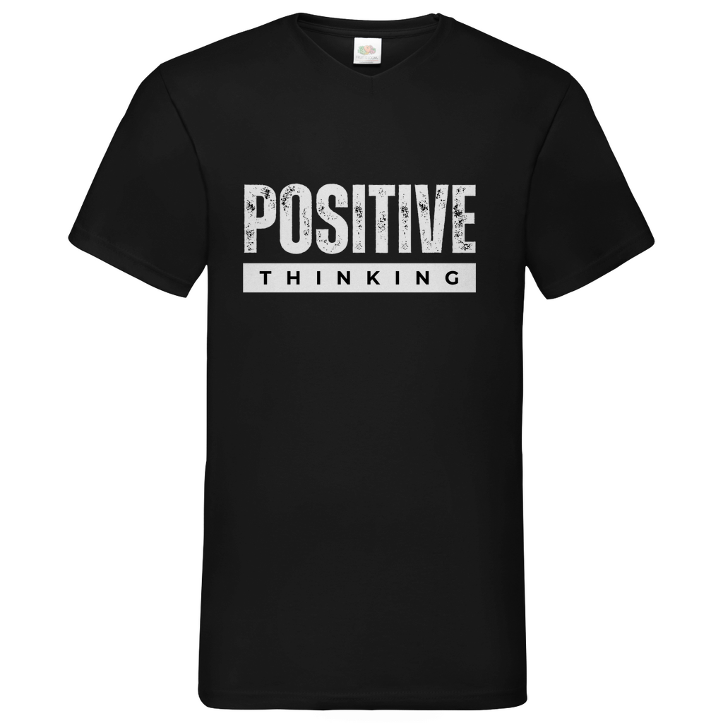 Positive Thinking- V-Neck T-Shirt dark