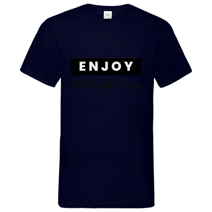 Think out of the Box- V-Neck T-Shirt dark