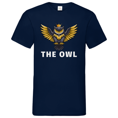 Owl - V-Neck T-Shirt - dark