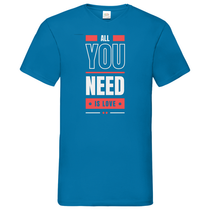 All you need is love - V-Neck T-Shirt dark