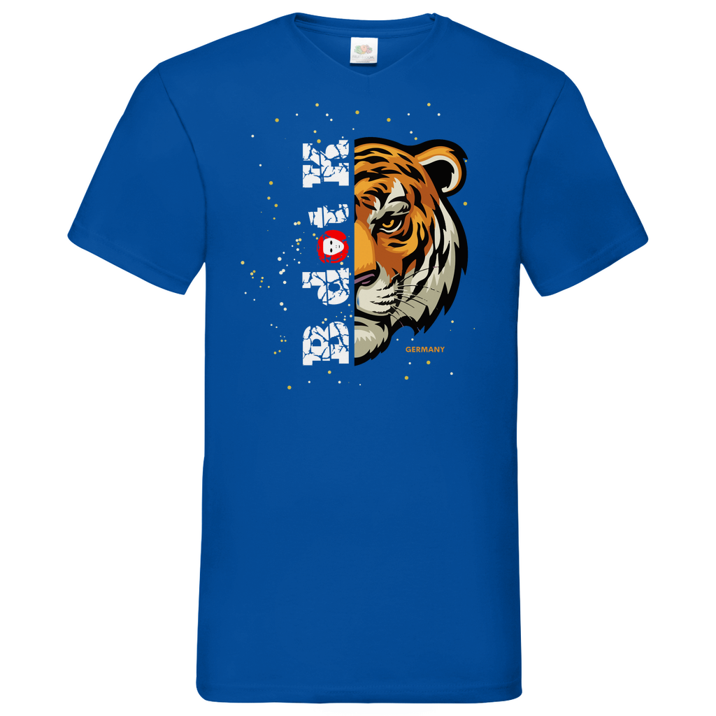 Tiger B dot K - V-Neck T-Shirt bright