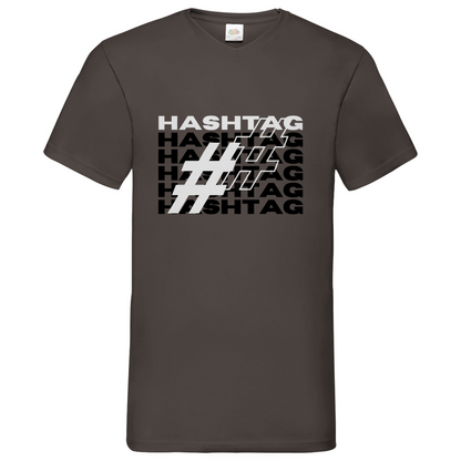 Hashtag - V-Neck T-Shirt dark