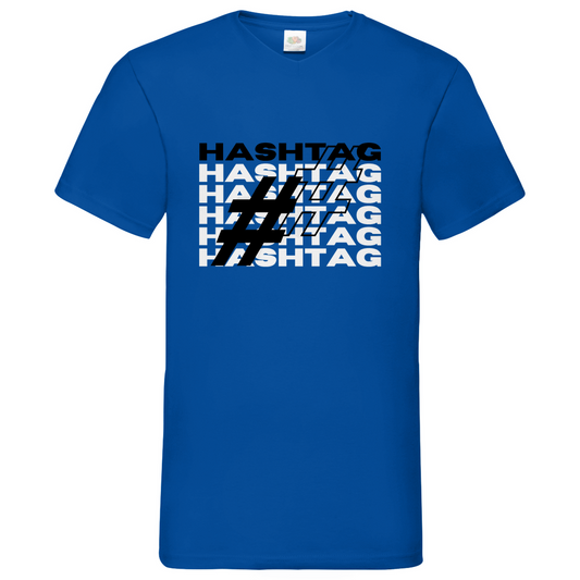 Hashtag V-Neck T-Shirt bright