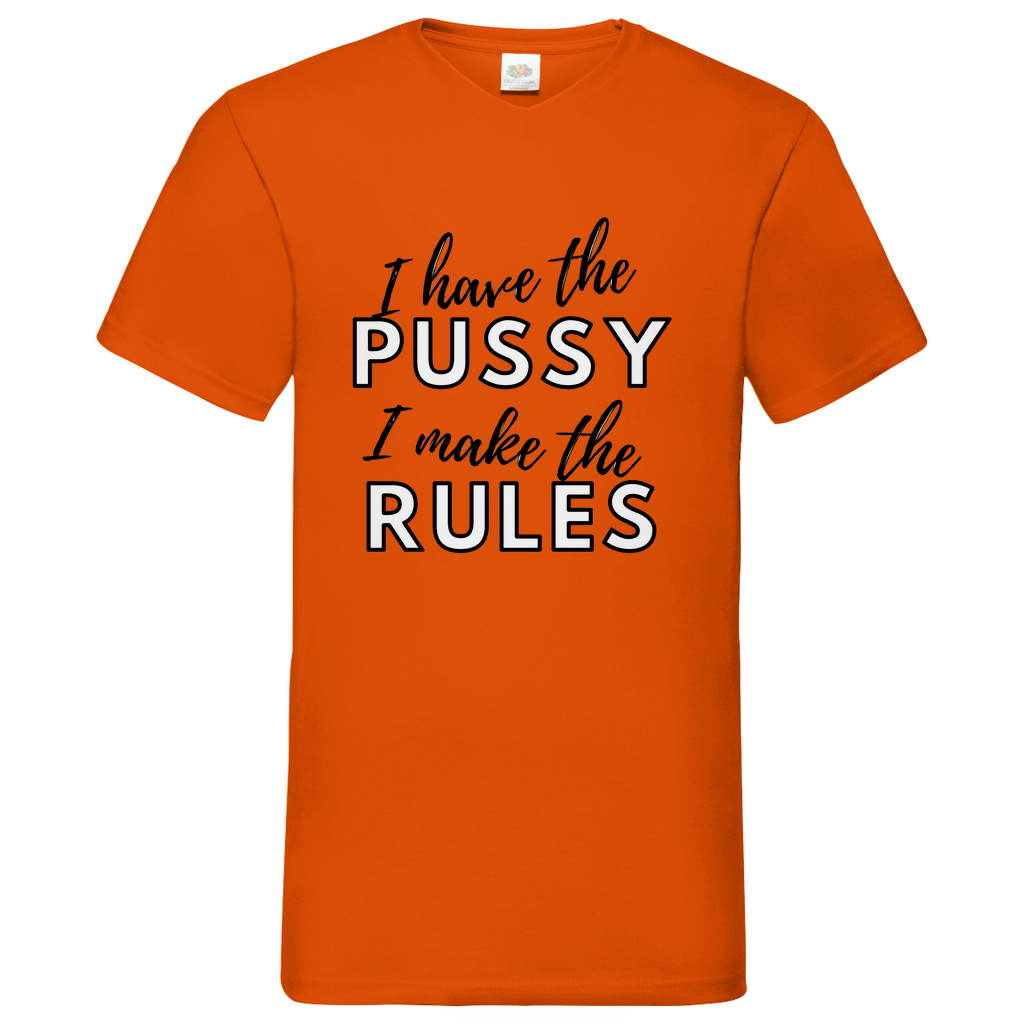 Pussy-black -  V-Neck T-Shirt bright