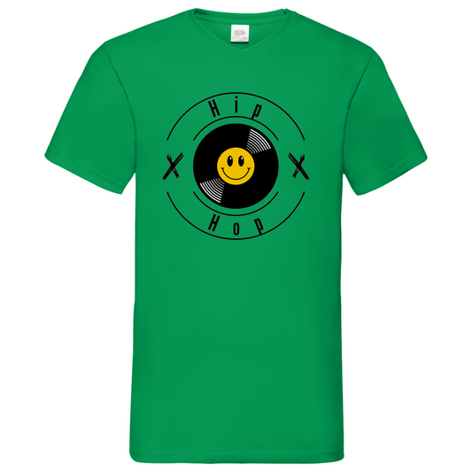 HipHop smily - V-Neck T-Shirt
