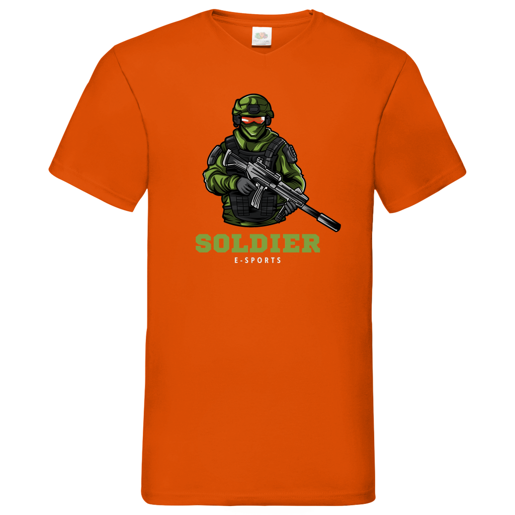 Soldier - V-Neck T-Shirt - dark