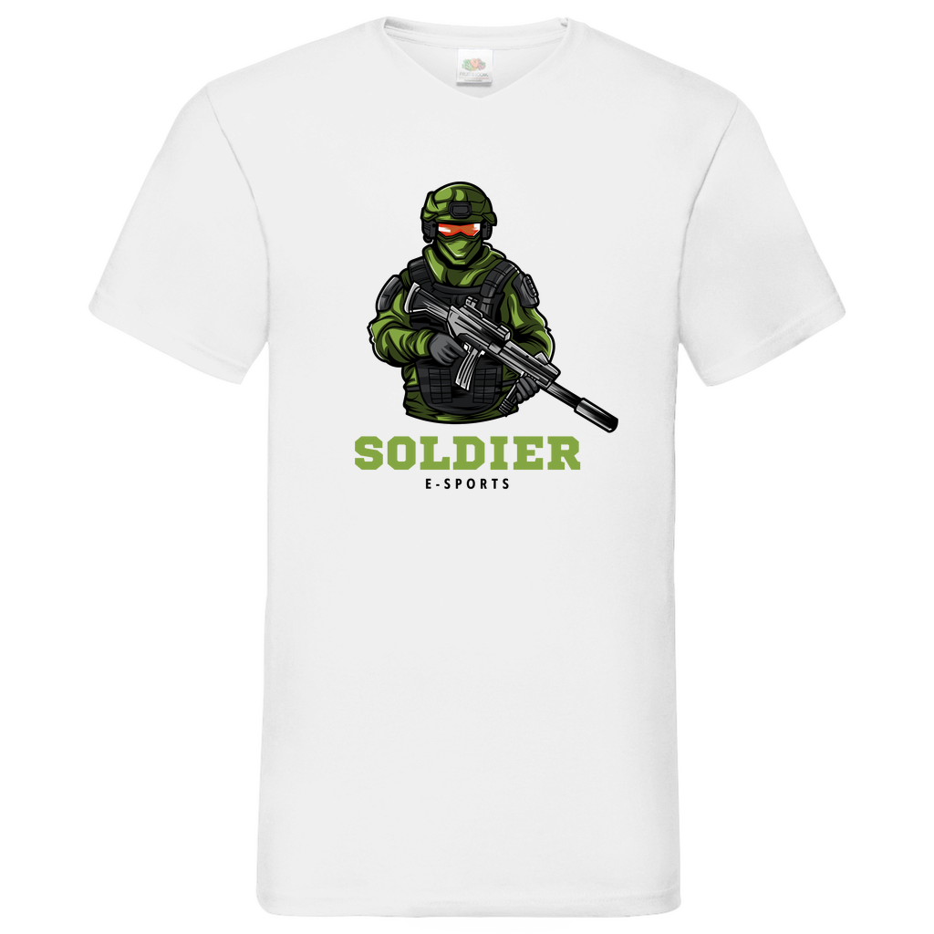 Soldier - V-Neck T-Shirt - bright