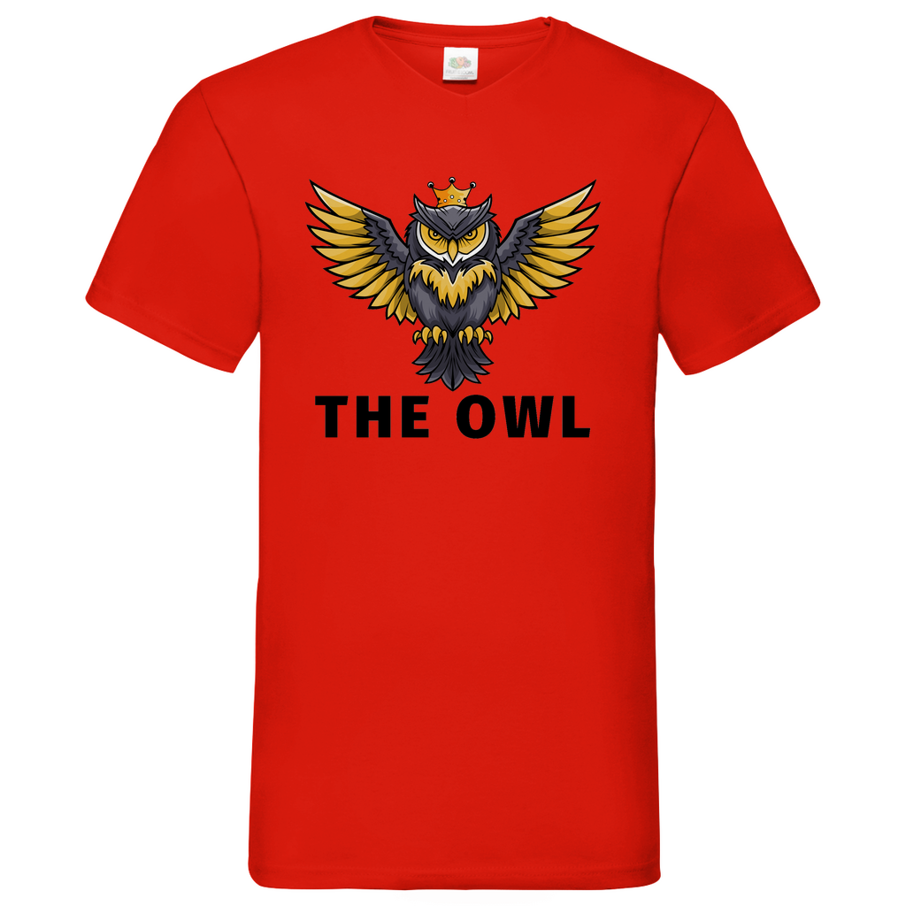 Owl - V-Neck T-Shirt - bright