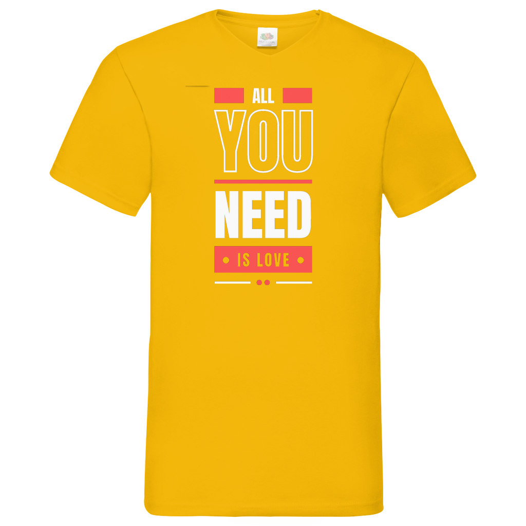 All you need is love - V-Neck T-Shirt dark