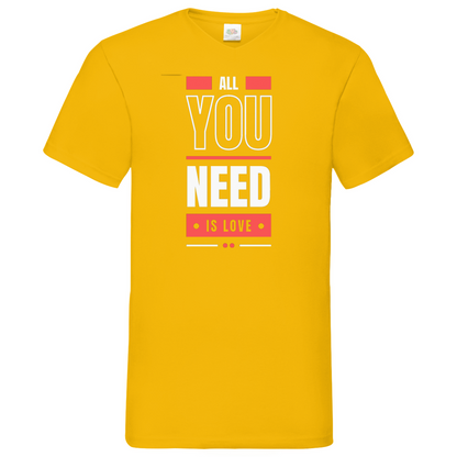 All you need is love - V-Neck T-Shirt dark