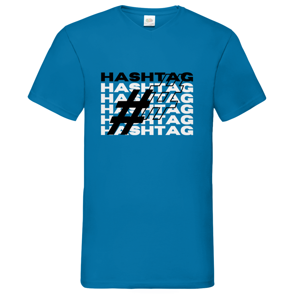 Hashtag V-Neck T-Shirt bright