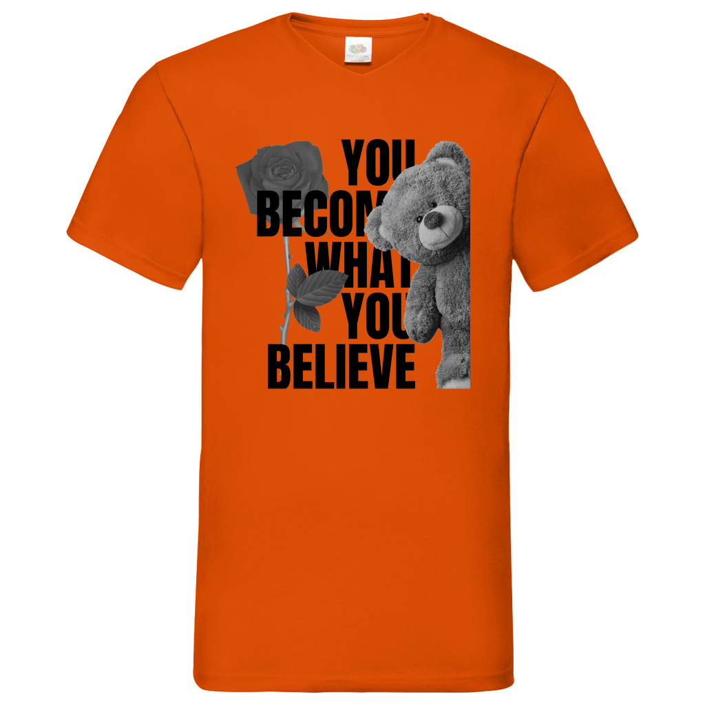 Bear  - V-Neck T-Shirt bright