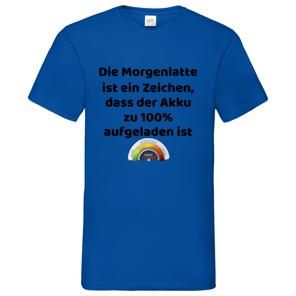 Morgenlatte - V-Neck T-Shirt bright