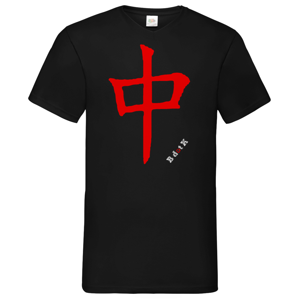 B dot K eco Red Dragon - V-Neck T-Shirt dark