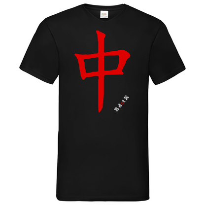 B dot K eco Red Dragon - V-Neck T-Shirt dark