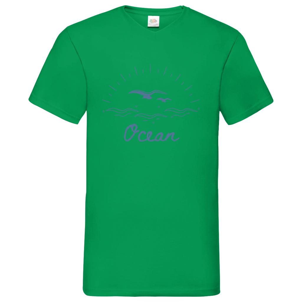 Ocean - V-Neck T-Shirt - bright