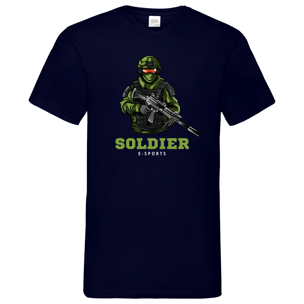 Soldier - V-Neck T-Shirt - dark