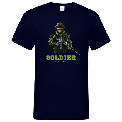 Soldier - V-Neck T-Shirt - dark