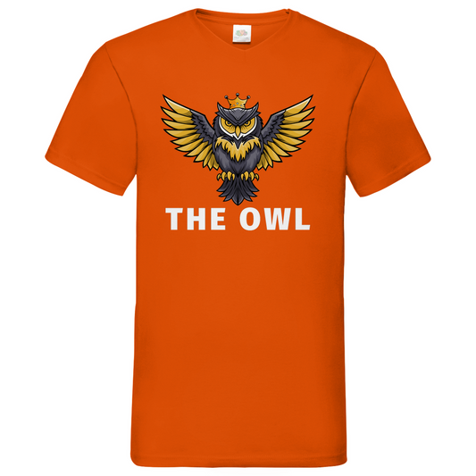 Owl - V-Neck T-Shirt - dark