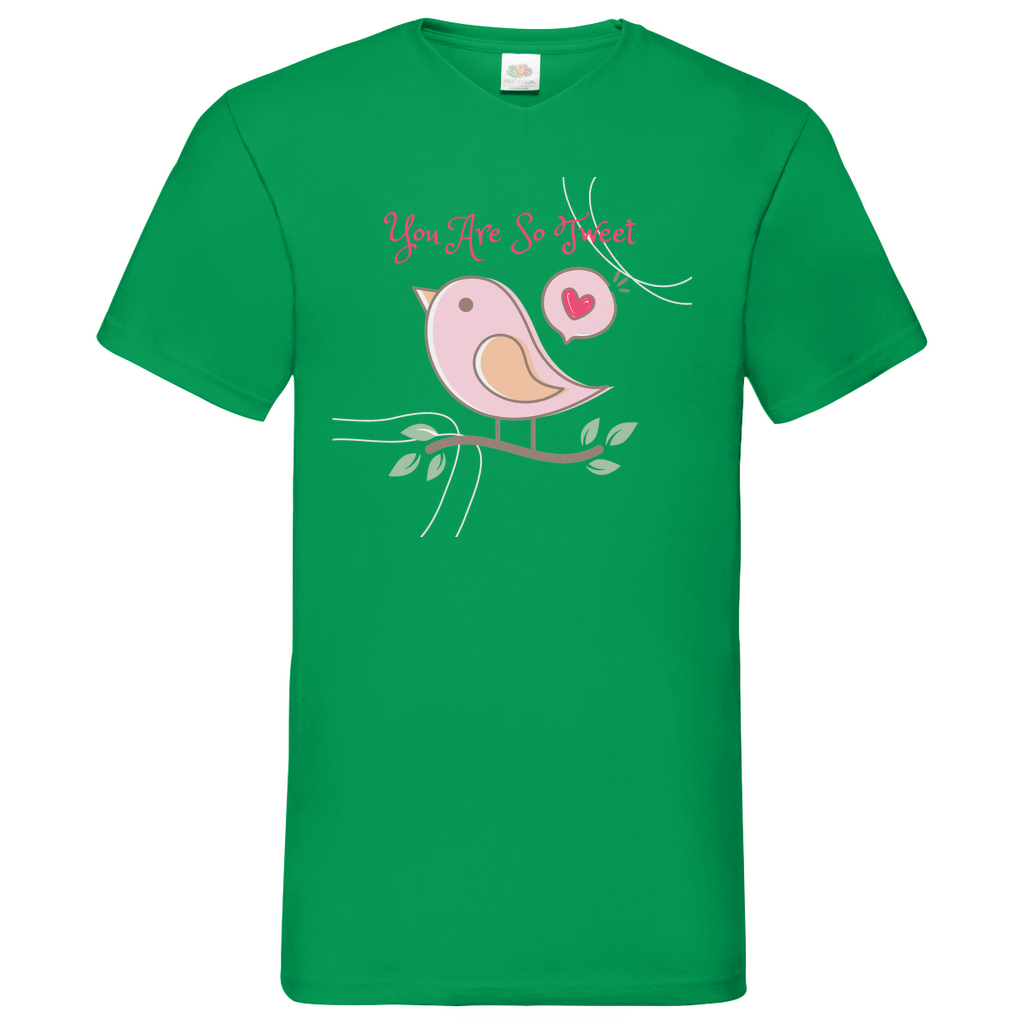 Sweet Heart Bird - V-Neck T-Shirt