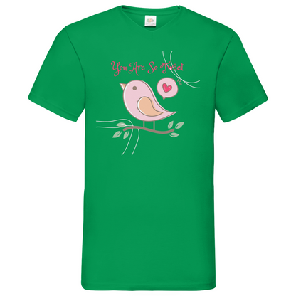 Sweet Heart Bird - V-Neck T-Shirt