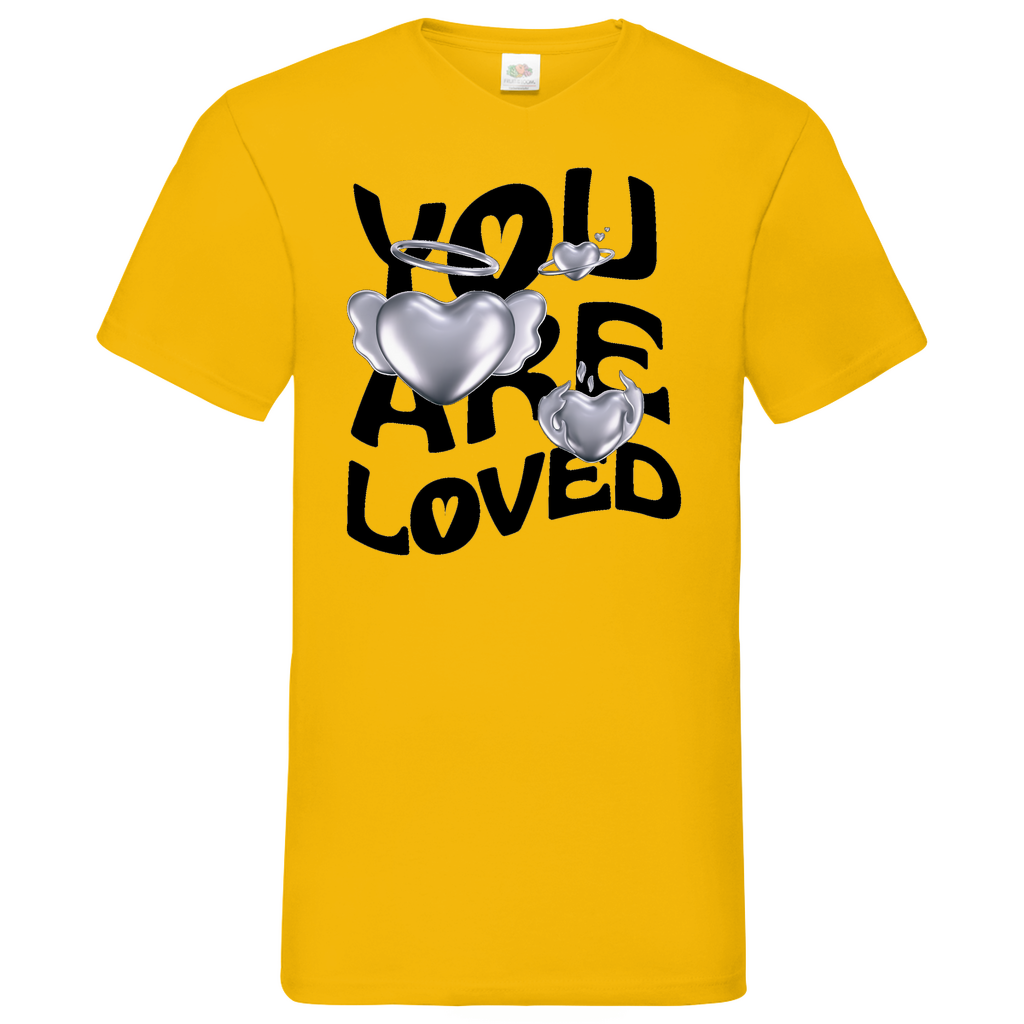 You are loved - V-Neck T-Shirt bright