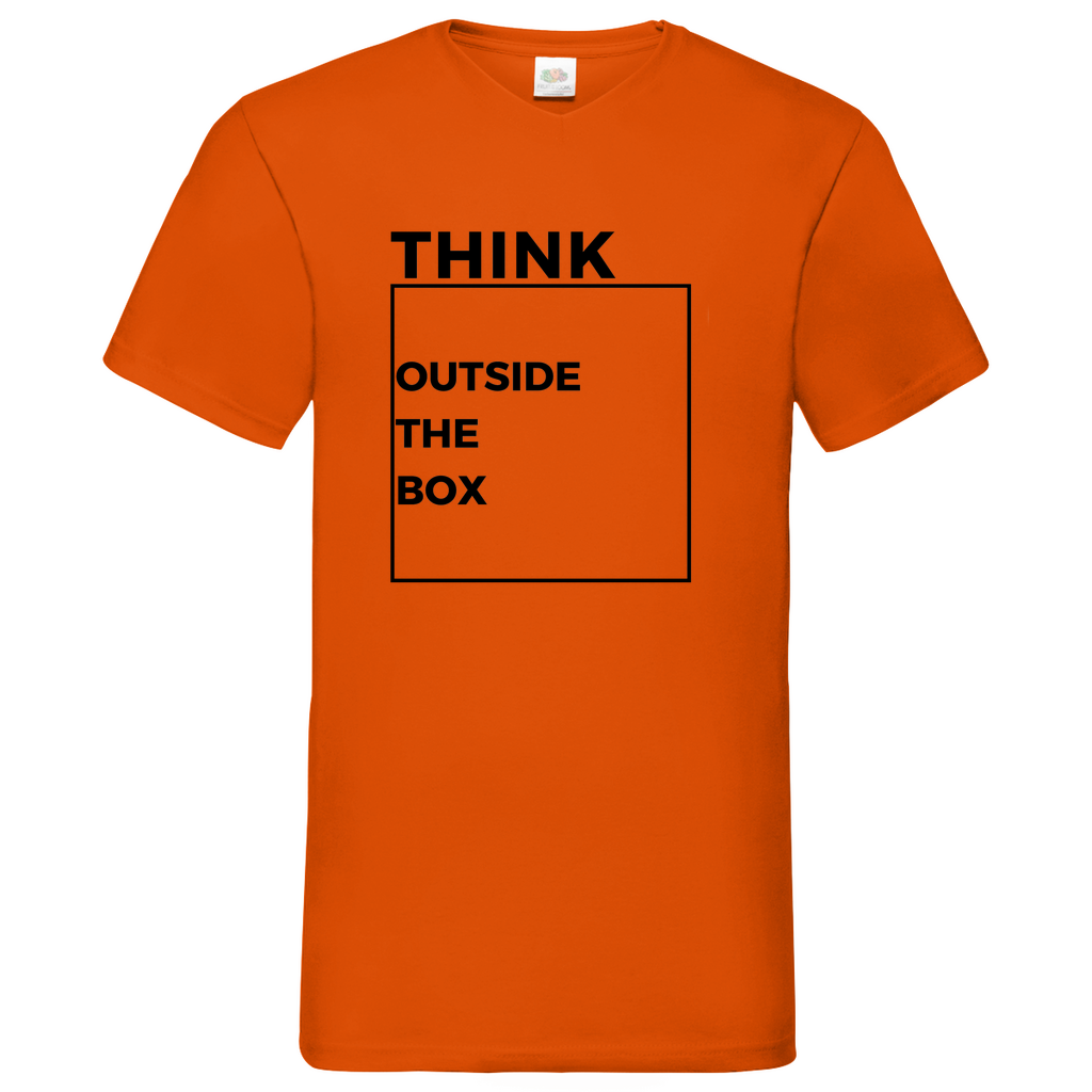 Think out of the Box - V-Neck T-Shirt bright