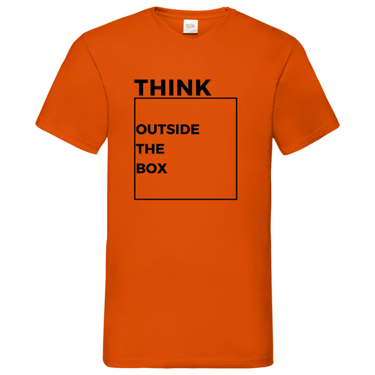 Think out of the Box - V-Neck T-Shirt bright