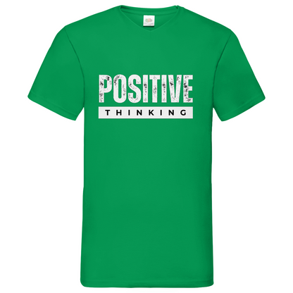 Positive Thinking- V-Neck T-Shirt dark