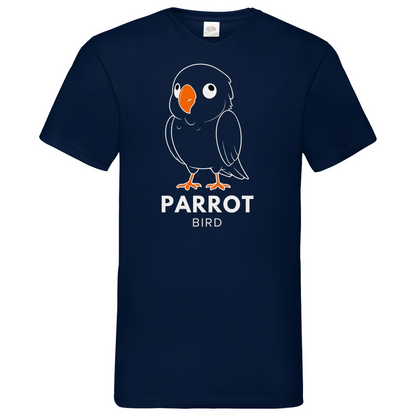 Parrot- V-Neck T-Shirt - dark