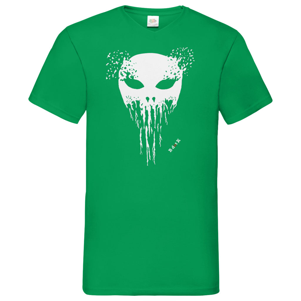 B dot K eco Mask wrecked - V-Neck T-Shirt dark